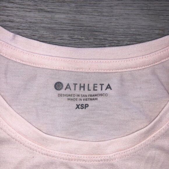 Athleta Essence Vital Tank Top Yoga Breezy Womens Sz PXS Pink High Neck Workout - Picture 3 of 7